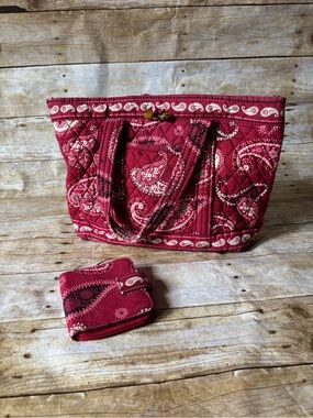 Vera Bradley shoulder bag & wallet bundle